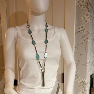 ABS Allen Schwartz Turquoise Long Necklace
